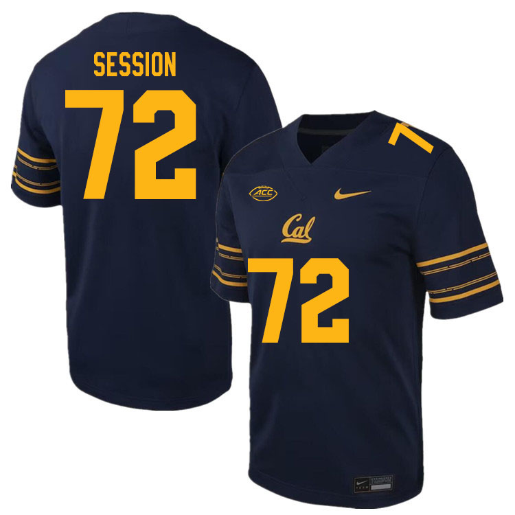 Men #72 T.J. Session California Golden Bears ACC Conference College Football Jerseys Stitched Sale-N